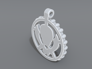 pendant skull Model Cetak 3D