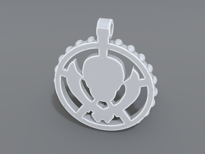 pendant skull Model Cetak 3D