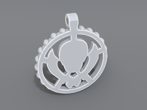 pendant skull Model Cetak 3D