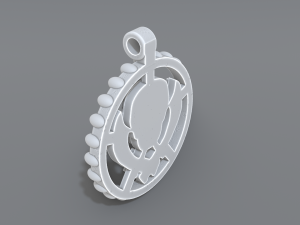 pendant skull Model Cetak 3D