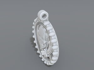 pendant skull Model Cetak 3D
