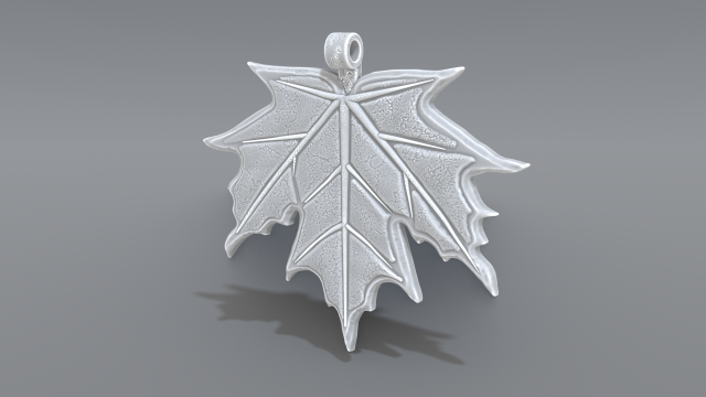 maple leaf pendant 3D Принт Модель .c4d .max .obj .3ds .fbx .stl .blend 