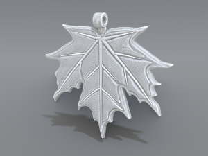 maple leaf pendant 3D-printmodel