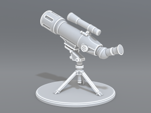 telescope Model Cetak 3D