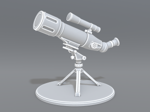 telescope Model Cetak 3D