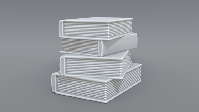 books stack Modèles 3D en vedette .c4d .max .obj .3ds .fbx .stl .blend 
