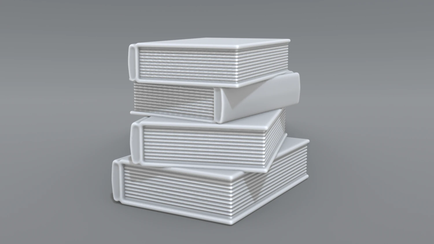 books stack 3D Print Model .c4d .max .obj .3ds .fbx .stl .blend 