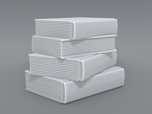 books stack Modèles 3D en vedette