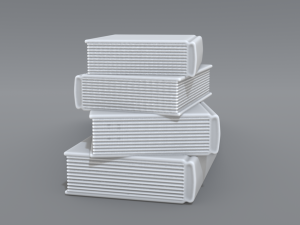books stack Modèles 3D en vedette