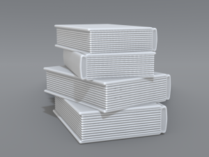 books stack Modèles 3D en vedette