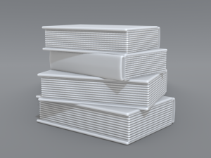books stack Modèles 3D en vedette
