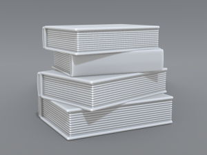 books stack Modèles 3D en vedette