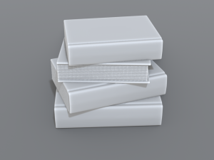 books stack Modèles 3D en vedette