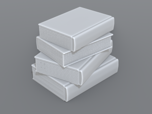 books stack Modèles 3D en vedette