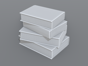 books stack Modèles 3D en vedette