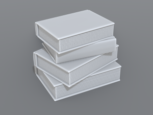 books stack Modèles 3D en vedette