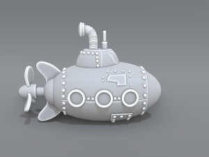 submarine 3D-printmodel