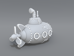submarine 3D-printmodel
