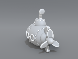 submarine 3D-printmodel