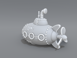 submarine 3D-printmodel