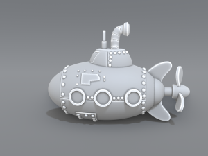 submarine 3D-printmodel