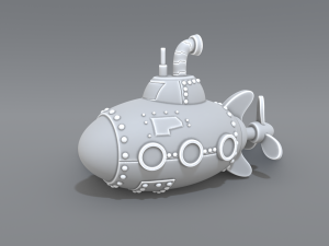 submarine 3D-printmodel