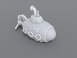 submarine 3D-printmodel
