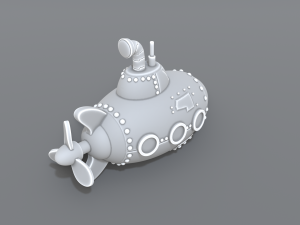 submarine 3D-printmodel