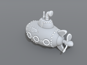 submarine 3D-printmodel