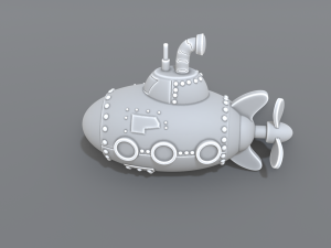 submarine 3D-printmodel