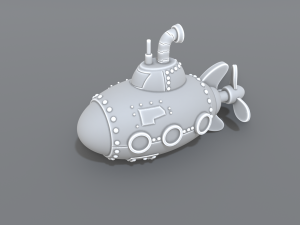 submarine 3D-printmodel