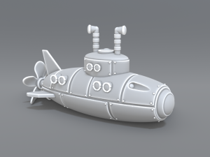 submarine 3D Print Model