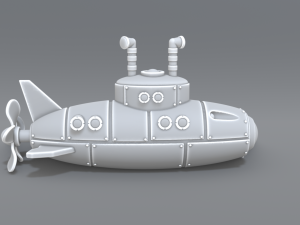 submarine 3D Print Model