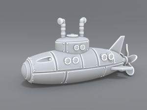 submarine 3D Print Model