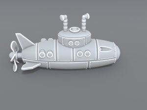 submarine 3D Print Model