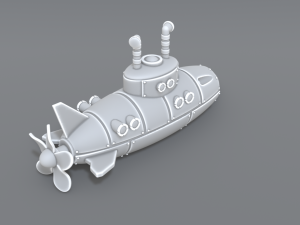 submarine 3D Print Model