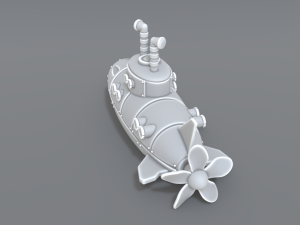 submarine 3D Print Model