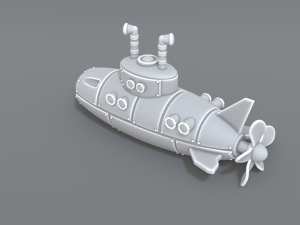 submarine 3D Print Model