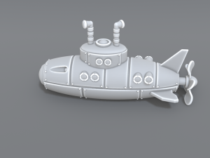 submarine 3D Print Model