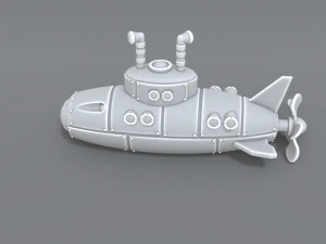 submarine 3D Print Model
