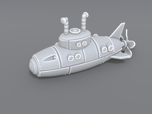 submarine 3D Print Model