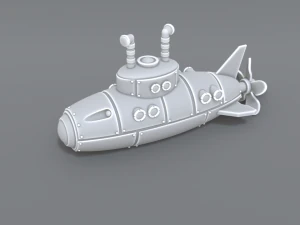 submarine 3D Print Model