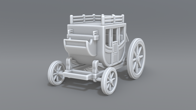 stage coach 3D Print Model .c4d .max .obj .3ds .fbx .stl .blend 