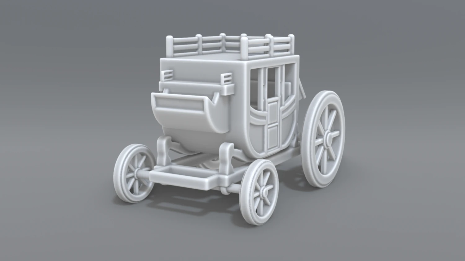 stage coach 3D Print Model .c4d .max .obj .3ds .fbx .stl .blend 