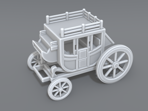 stage coach 3D Print Model