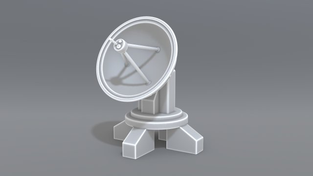 antenna dish 3D 프린트 모델 .c4d .max .obj .3ds .fbx .stl .blend 
