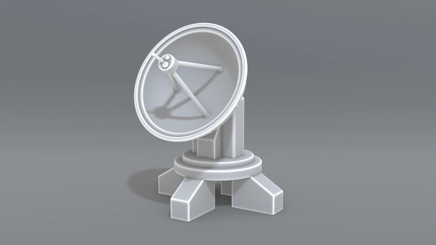 antenna dish 3D Print Model .c4d .max .obj .3ds .fbx .stl .blend 