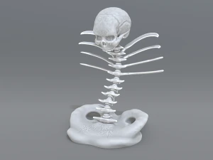 abstracci&oacute;n del cr&aacute;neo Modelo de impresión 3D