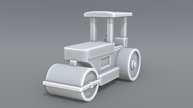 road roller 3D Print Model .c4d .max .obj .3ds .fbx .stl .blend 