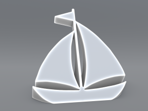 sailboat logo Model Cetak 3D